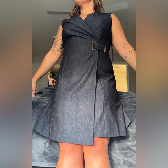 Calvin Klein Charcoal Dress: - Picture 2 of 8